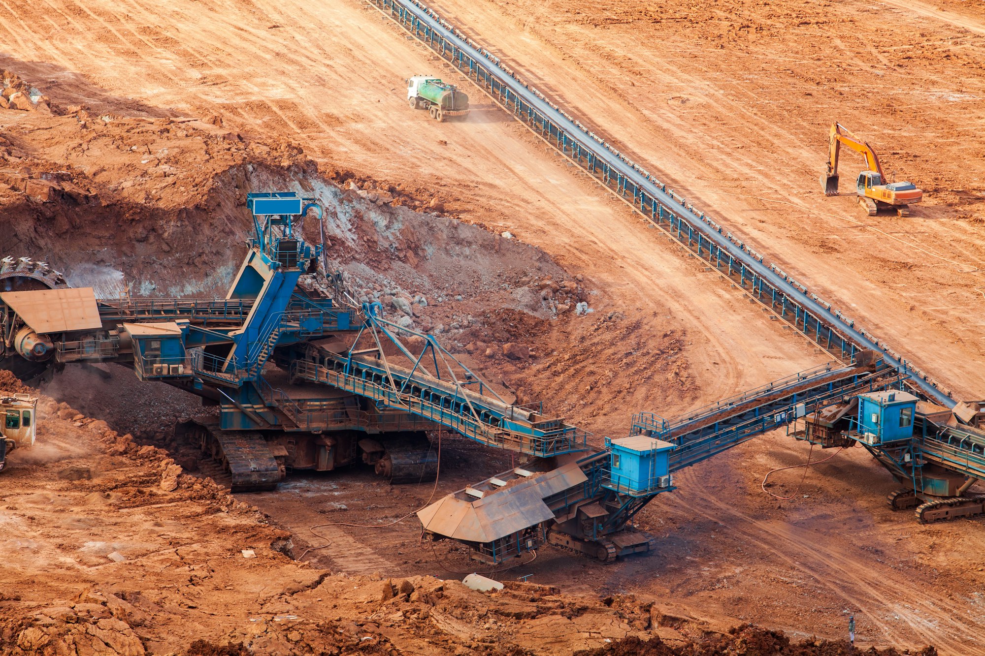 About Us 5 Part of a pit with big mining truck working